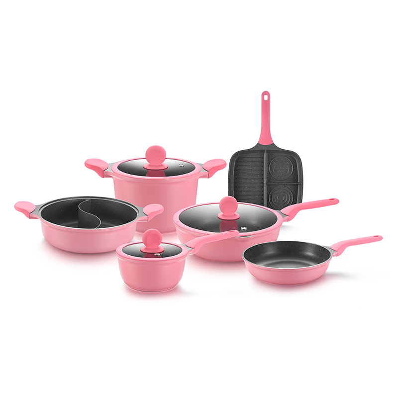Aluminum Die Casting Pinky Cookware Collection